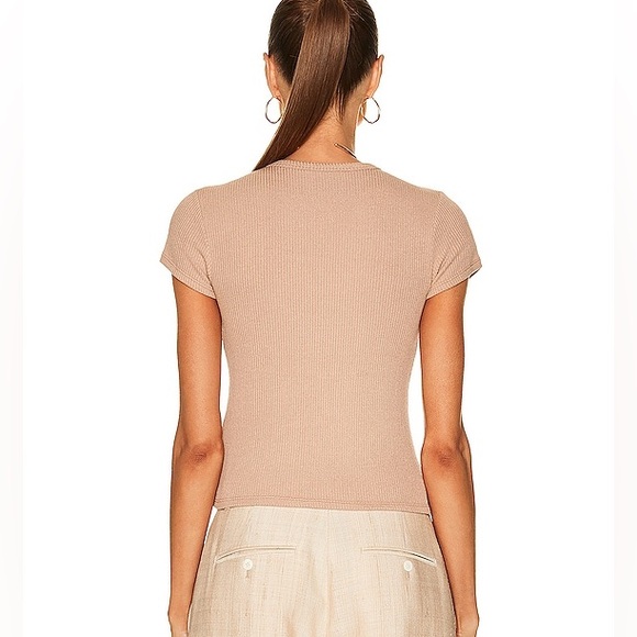 SABLYN Yael Ribbed Tee In Honey Women’s Size Small Short Sleeve - Picture 3 of 12
